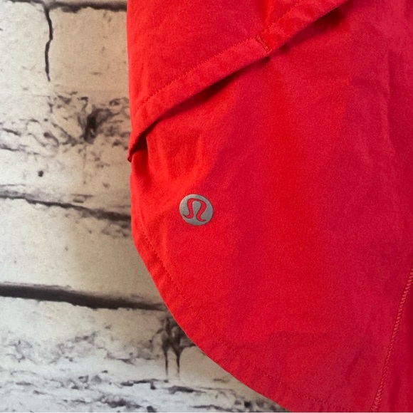 Lululemon Speed Up Short Long *4" in Red Orange Size 14 - Picture 5 of 5